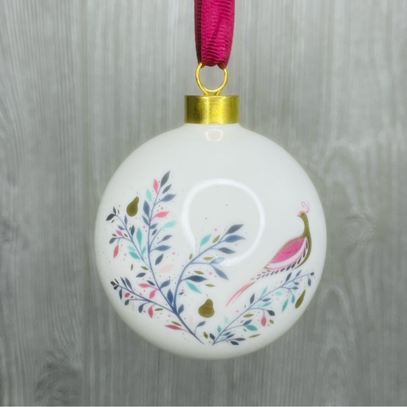 Sara Miller Portmeirion Partridge In A  Pear Tree bird Christmas tree Ornament - Picture 11 of 12